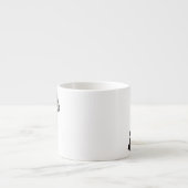 赤後につかれた黒いオウム エスプレッソカップ (正面)