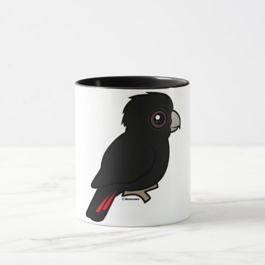 赤後につかれた黒いオウム マグカップ (中央)