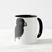 赤後につかれた黒いオウム マグカップ (正面右)