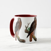 赤後につかれた黒いタカ マグカップ (正面左)