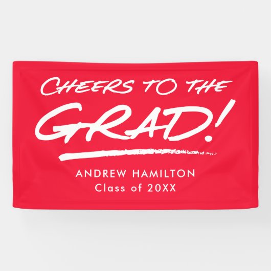 赤応援が卒業パーソナライズされたへ 横断幕 (横)