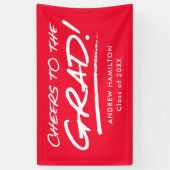 赤応援が卒業パーソナライズされたへ 横断幕 (縦)