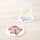 赤怒い毛の悪魔の馬 コースター (側面)