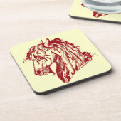 赤怒色の悪魔の馬と背景を選ぶ コースター (左側)