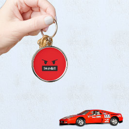 赤怒顔カーシング絵文字 キーホルダー