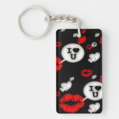 赤恋ハートと唇 キーホルダー (正面)