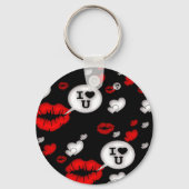赤恋ハートと唇 キーホルダー (正面)