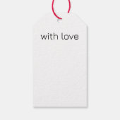 赤恋ハートドードル落書きギフトラベル ギフトタグ (裏面)