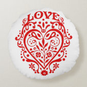 赤恋ファンシーハート ラウンドクッション (裏面)
