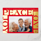 赤恋モダン平和JOYワンフォトフレーム 箔シーズンカード (正面)