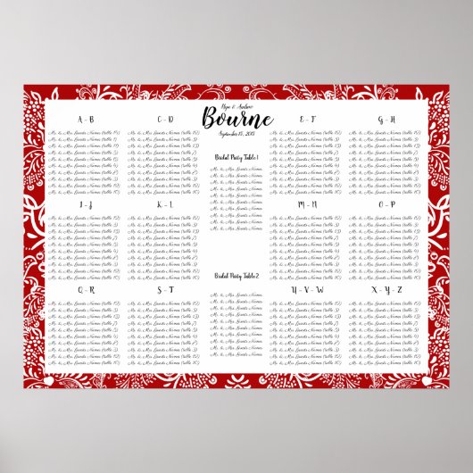 赤恋鳥座席順 ポスター (正面)