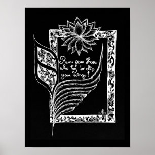 赤感動的フラグ図解入りの、写真付きの引用文 ポスター