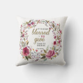 赤感動的リースと賛美の間与え隔 クッション (裏面)