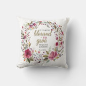 赤感動的リースと賛美の間与え隔 クッション (正面)