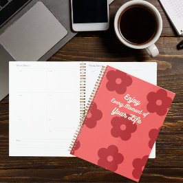 赤感動的レトロ花 プランナー手帳