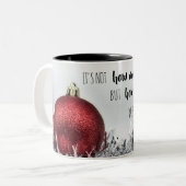 赤感動的引用文グリッター ツートーンマグカップ (正面左)