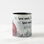 赤感動的引用文グリッター ツートーンマグカップ (中央)