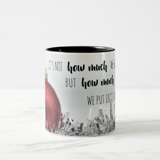 赤感動的引用文グリッター ツートーンマグカップ (中央)