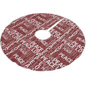 赤感動的白の平和愛 ブラッシュドポリエステルツリースカート (アングル)