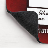 赤感動的背景の愛の引用文 マウスパッド (コーナー)