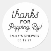 赤感謝していちゃんのシャワーでシールを貼るのに ラウンドシール (正面)