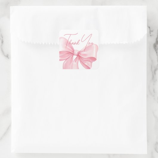 赤感謝していちゃんのシャワーにシール。 スクエアシール (バッグ)