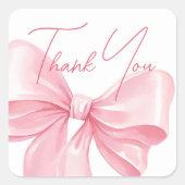 赤感謝していちゃんのシャワーにシール。 スクエアシール (正面)