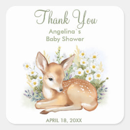 赤感謝していちゃんのシャワーにシール。 スクエアシール