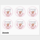 赤感謝していちゃんのシャワーにシール。 ラウンドシール (シート)