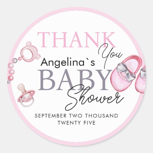 赤感謝していちゃんのシャワーにシール。 ラウンドシール (正面)