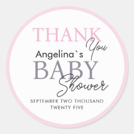 赤感謝していちゃんのシャワーにシール。 ラウンドシール