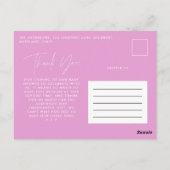 赤感謝していちゃんのシャワーエレガントモダン ポストカード (裏面)