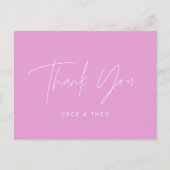 赤感謝していちゃんのシャワーエレガントモダン ポストカード (正面)