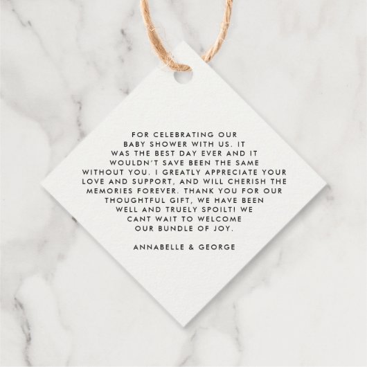 赤感謝していちゃんのモダンシャワーは芝生の葉 フェイバータグ (裏面)