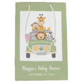 赤感謝していちゃんシャワーでサファリ駆動する運転 ミディアムペーパーバッグ (正面)