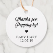 赤感謝していちゃんシャワーのメッセージカードでポップアップ フェイバータグ (正面)