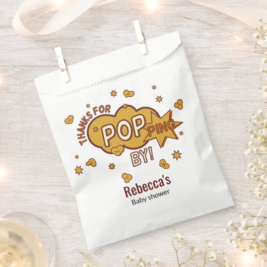 赤感謝していちゃんシャワーパーティープレゼント フェイバーバッグ (クリップ留めされた状態)