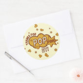 赤感謝していちゃんシャワーパーティープレゼント ラウンドシール (封筒)