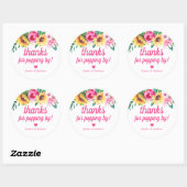 赤感謝していちゃんシャワーメッセージカードで飛び出す ラウンドシール (シート)