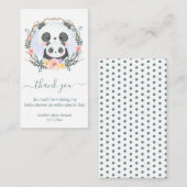 赤感謝していちゃんシャワー水色かわいいパンダ緑 ノートカード (正面/裏面)