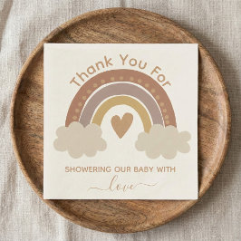 赤感謝していちゃんシャワー茶色のboho rainboho rainboho スタンダードカクテルナプキン