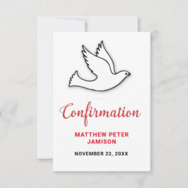 赤感謝していの確認鳩 サンキューカード