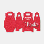 赤感謝していフェイクグリッター フェイバーボックス (折り畳みなし)