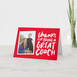 赤感謝してい一素晴らし枚のコーチとして カード