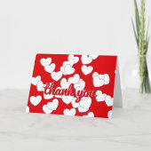 赤感謝してい折グリーティングカード カード (正面)