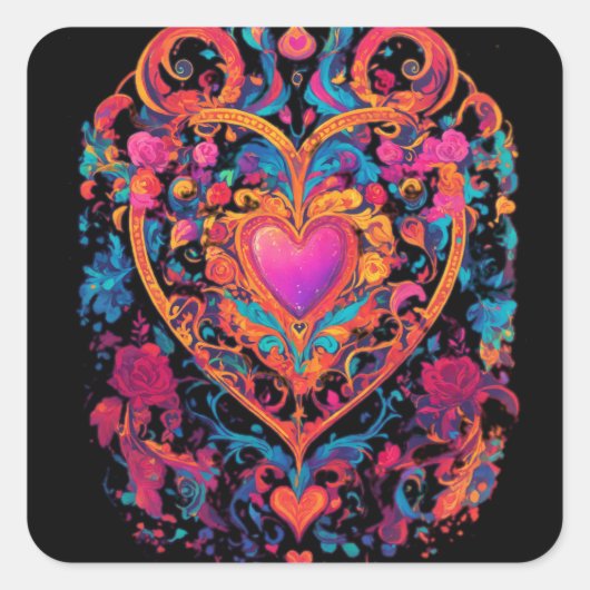 赤懸命数々のカラーデザインスタイル» スクエアシール (正面)