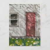 赤扉ホワイトハウス水彩絵はが絵を描き ポストカード (正面)