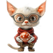 赤手クリスマスキャットベビーボディスーツ ベビーボディスーツ