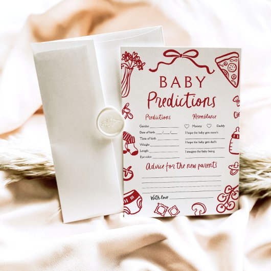 赤手引きピザイタリアンベビー予測ゲーム 招待状