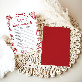 赤手引きベビーイタリアン単語スクランブルゲーム 招待状